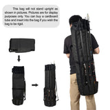 LEADALLWAY Fishing Pole Bag,Durable Folding Oxford Fabric Fishing Tackle Carry Case Bag Multifunction Large Capacity Waterproof Fishing Rod Case Holds 5 Poles