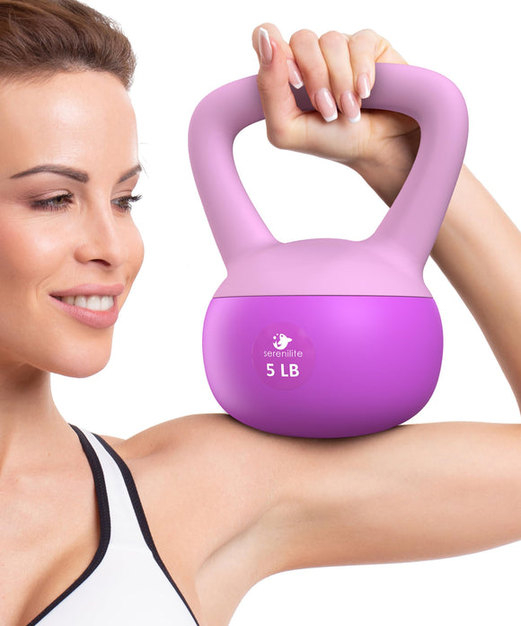 Soft Kettlebells, Serenilite Kettlebell Sets, Kettle Bell Sets for Women & Men, Safe Strength Training Kettlebells, 5 lb Kettlebell Weights for Home Workouts & More. Serenilite