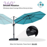 PURPLE LEAF Patio Outdoor Umbrella 11 Feet Round for Pool Turquoise