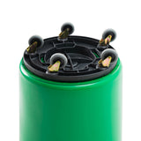 4 Pack 44 Gallon Green Round Commercial Trash Can With Lid And Dolly