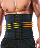 GainKee Latex Men Waist Trainer Corsets with Steel Bone Sweat Sauna Suit for Fitness (5X-Large)