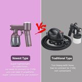 Cordless Spray Tan Machine-Better Atomization Effect-40Min Long Lasting Spray Tanning Gun Rechargeable and Handheld Spray tanner with Carry Case for Home Tan Travel Beach Salon Mobile Use Purple