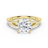 MSBLUE® 2ct Size 8.5 Round Cut Moissanite Engagement Ring