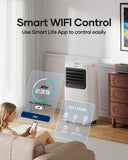 Portable Air Conditioners 12000 BTU 5-in-1 Smart WiFi APP Control, Cooling Dehumidifier Fan Sleep Mode, Window Kit, No Professional Installation, For Garage & Rooms Up to 600 Sq. Ft.