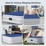 Vendricasa Queen Air Mattress with Built in Pump, 18" Raised Inflatable Mattress, Self Inflating Blow Up Bed, Comfort Portable Air Bed with Carry Bag for Camping, Home, Guests, Travel 690 lbs Max