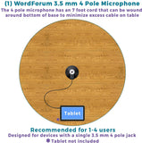 3.5mm TRRS 4 Pole 360° Omni-Directional Conference Recording Microphone with Daisy Chain Option for Meetings Using iPhone ECS