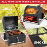Kendane Portable Charcoal Grill with 314 Square Inch Cooking Area,Compact Tabletop Charcoal Grill with Warming Rack,Small BBQ Grill with Charcoal Tray for Outdoor Camping, Picnic