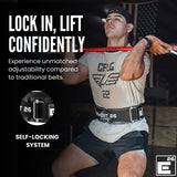 Element 26 Leather Weightlifting Belt for Men & Women - Self locking Adjustable Leather Lifting Belt for Powerlifting (Medium, Black)