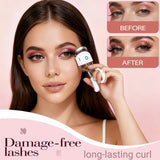 Heated Eyelash Curler Electric Eyelash Curlers 8s Fast Heating Lash Curler Safe Anti-Burn Lash Curler Intelligent Temp Control rizador de pestañas for 24H Long Lasting Curls (White)