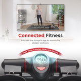 Sunny Health & Fitness 2-in-1 Power Stepper, Medium, 400 lb Weight Capacity, Resistance Bands, Height-Adjustable, Low-Impact Cardio, Bluetooth + SunnyFit App, SF-S021054