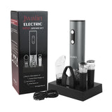 Jwalin Rechargeable Electric Wine Opener Gift Set – 6-in-1 Automatic Wine Bottle Opener with Foil Cutter, Aerator Pourer, 2 Vacuum Stoppers & Base Stand – Perfect Wine Gift for Wine Lovers