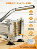 FOHRER French Fry Cutter, Professional Manual Potato Slicer for Potatoes with 3 Heavy Duty Stainless Steel Blades (1/2, 3/8, 1/4 Inch) (Sliver)
