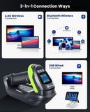 Eyoyo Handheld 1D 2D QR Bluetooth Wireless Barcode Scanner with Screen