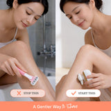 Groomie Hers LuxePro Electric Body Shaver for Women – Women's Rotary Shaver, Razors for Women Sensitive Skin, Wet/Dry Cordless Rechargeable Hair Remover for Legs, Head, Arms & Underarms
