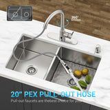 BLYLUND Touchless Kitchen Faucet with Pull-Down Sprayer, Kitchen Sink Faucet Brushed Nickel Faucets with Soap Dispensor, Single Handle Hands-Free Sensor Suitable for 1 to 4 Hole Sink, Stainless Steel