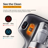 JIGOO Mattress Vacuum Cleaner with UV-C Light, Bed Vacuum Cleaner with Dust Sensor, Ultrasonic and High Heating, Deep Cleaning Bed Vacuum for Sofa Bed Fabric Surface (Gray)