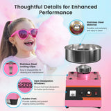 BLITZHOME Cotton Candy Machine, 1000W Electric Commercial Retro Candy Floss Maker with Sugar Scoop, Stainless Steel Bowl, Easy to Use/Clean, Perfect for Home, Party, Carnival, Kids Birthday, Festival