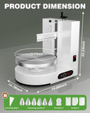 WantJoin Cake Decorating Machine - 4-12 Inch Automatic Cream Spreading for Cake Frosting Machine 60-320 RPM with Graduated Scrapers Electric Turntable, White