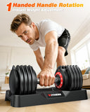 Rendpas Adjustable Dumbbells of 2, 1-Sec Weights Dumbbells Set, 5 in 2 Free Adjustable with Anti-Slip Texture Handle, Weight Set For Home Gym Suit both Men and Women