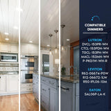 LUXRITE 5/6 Inch Retrofit LED Recessed Lighting, 17W=90W, 1500LM, 5CCT Color Selectable 2700K | 3000K | 3500K | 4000K | 5000K, Dimmable Can Light, CRI 90, Wet Rated, Energy Star, ETL (16 Pack)
