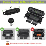 NineLeaf 10*Extra Large Waterproof Electrical Box&40*Small Weatherproof Extension Cord Outlet Box-IP54 Weatherproof Outlet Cover, Protect Timer,Power Strip,Holiday Light-12.5 x 8.5 x 5 & 9 x2.6 x2.6