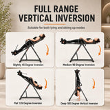 HARISON Inversion Table for Back Pain Relief - Decompression Back Stretcher, 350LBS Capacity Strength Training Inversion Equipment, Decompression Table with Safe Belt & Comfortable Ankle Holders