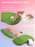 Hokafenle 2in1 Combination, Wave Keyboard Wrist Rest and Ergonomic Curvature Mouse Pad Wrist Support for Relieve Wrist Pain, Filled with Soft Cushion Memory Foam, Dill Green