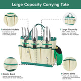 11-Piece Gardening Tool Set, Heavy Duty Garden Tool Set with Storage Bag and Apron, Durable Aluminum Alloy Garden Tools Kit