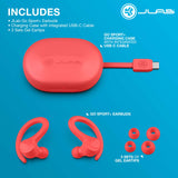Wireless Workout Earbuds Featuring C3 Clear Calling, Secure Earhook Sport Design, 32+ Hour Bluetooth Playtime, and 3 EQ Sound Settings (Coral) JLab