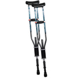 York Nordic - Spring Cushion Crutches Perfect for Sports Injuries and Travel - Heights 4'7" to 6'6" - Adjust Down to 22" for Travel