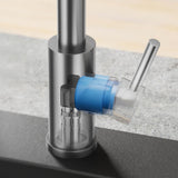 VIDEC Touch On Kitchen Faucet, 3 Modes Pull Down Sprayer, Touch On Sensor Activated, LED Temperature Control, 360-Degree Rotation,1 or 3 Hole Deck Plate. 10-Year Warranty.(Brushed Nickel, KW-70SN)