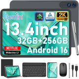 13 Inch Tablet, Android 16 Tablet with Keyboard, 32GB+256GB+2TB Expand, 120Hz 1920x1200 IPS Display