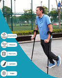 Forearm Crutches for Adults Have Elastic Crutches Padding for The Elbow+Hand Padding, Increases Walking Comfort