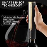 BLUBYEES Electric Wine Bottle Opener with Charging Base and Built-In Foil Cutter, Rechargeable Touch-Activated Automatic Corkscrew, Luxury Gift for Men and Women Wine Lovers