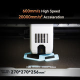 3D Printer, Enclosed FDM with New Generation Leveling Sensor for Full Auto Leveling, 600mm/s High Speed