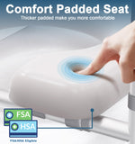 Toilet Seat Risers for Seniors, FSA/HSA Eligible Adjustable Raised Toilet Seat with Handles HOMLAND