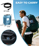 2026 Upgraded Portable Shower for Camping, Rechargeable Camping Shower Pump with 20L Collapsible Bucket, Camping Shower Light, IPX8 Waterproof Outdoor Shower for Camping, Hiking, Traveling, Washing