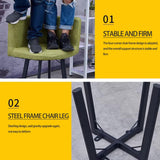 4-Piece Square Dining Table & Chair Set, Ideal for Kitchen, Office Reception, Club, Small Conference & Negotiation Room (Khaki)