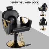 Barber Chair, Salon Chair for Hair Stylist, Height Adjustable Hydraulic Hair LOUVIXA
