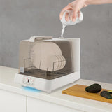 Portable Countertop Dishwasher, 800W Automatic Dishwasher, Countertop Mini Dishwashers with 360° Rotating Spray & 1.59 Gal Water Tank for Apartments Dormitories Boats Campers
