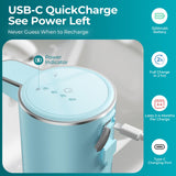 Wisekoti P11 Seafoam Automatic Foaming Soap Dispenser – Unique Coastal Tone, Touchless Sensor, 4-Level Foam Control, USB-C Rechargeable, 380ml, Wall Mounted or Countertop for Kitchen & Bathroom
