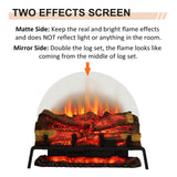 PuraFlame 27" Free Standing Electric Fireplace Log Set Insert, 750W/1500W Heater, 6 Flame Colors with 5 Brightness, Crackling Sound, Remote Control