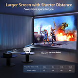 [3000+ Licensed Apps/Live TV/HDR10+/50W DoIby Audio] Smart 4K-Projector with WiFi and Bluetooth, Goiaey 3200ANSI Outdoor Projector with 360°Stand, Auto Focus, Auto Keystone, Short Throw Proyector