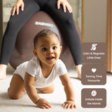 BABYGO Birthing Ball - Pregnancy Yoga Labor & Exercise Ball & Book Set Trimester Targeting, Maternity Physio, Birth & Recovery Plan Included Anti Burst Eco Friendly (Mocha, 65cm)