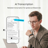 Plaud NotePin S Wearable AI Voice Recorder, Transcribe & Summarize, Purple