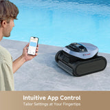DREAME Z1 Pro Cordless Robotic Pool Cleaner, LiFi Remote Control, 8000 GPH Suction, Waterline Horizontal Cleaning, Auto-Retrieval, Automatic Pool Vacuum for Above & In-Ground Pools, Haze Silver