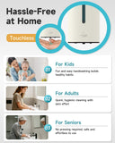 AIKE Automatic Wall Mount Liquid Soap Dispenser, Commercial Stainless Steel with 25oz Large Capacity Save Time Effort and Cost,Model AK1205 (Matte White)