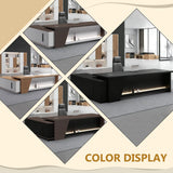 Solid Wood Board, with Side cabinets and Wire Holes, Drawer with Lock, for Executive Desks,Boss Table,Computer Desk,Home Office Furniture