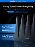 Tenda WiFi 7 Router BE7200 – Dual-Band High-Speed Wireless Internet Router with 2×2.5G Ports