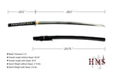 Hand Forged 1045 Carbon Steel Four Winds Katana Full Tang Sword
